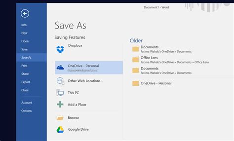 add dropbox as a save as location in microsoft office